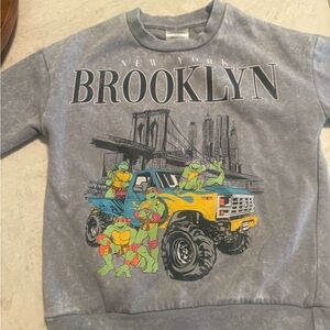 Nickelodeon Gray Brooklyn Ninja Turtles Sweatshirt